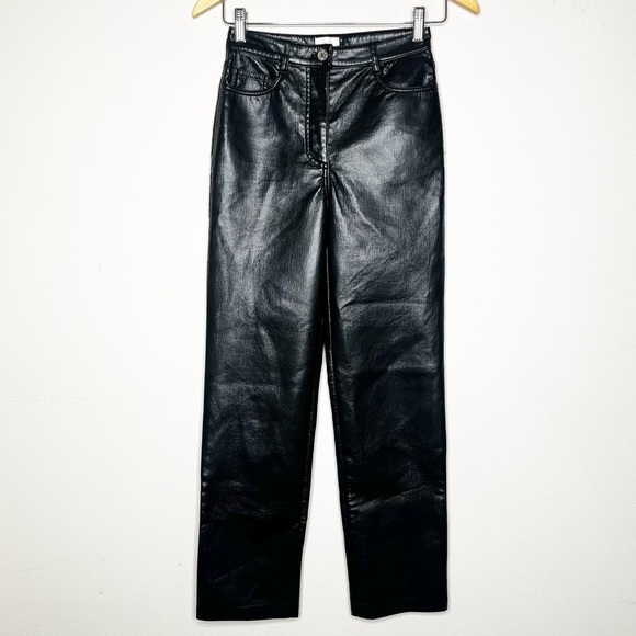 Aritzia Wilfred Melina Straight Leg Vegan Leather Pants - Picture 4 of 10